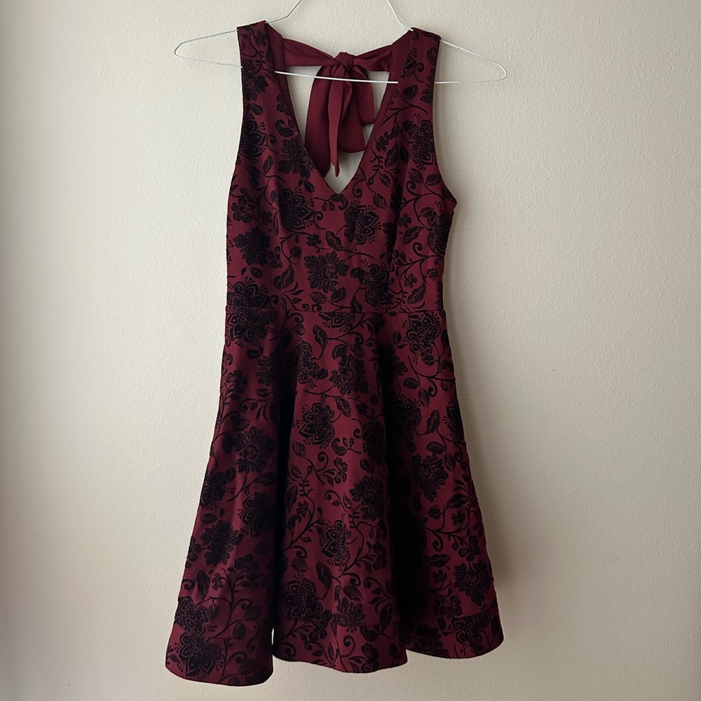 Black/Red Fit & Flare Dress